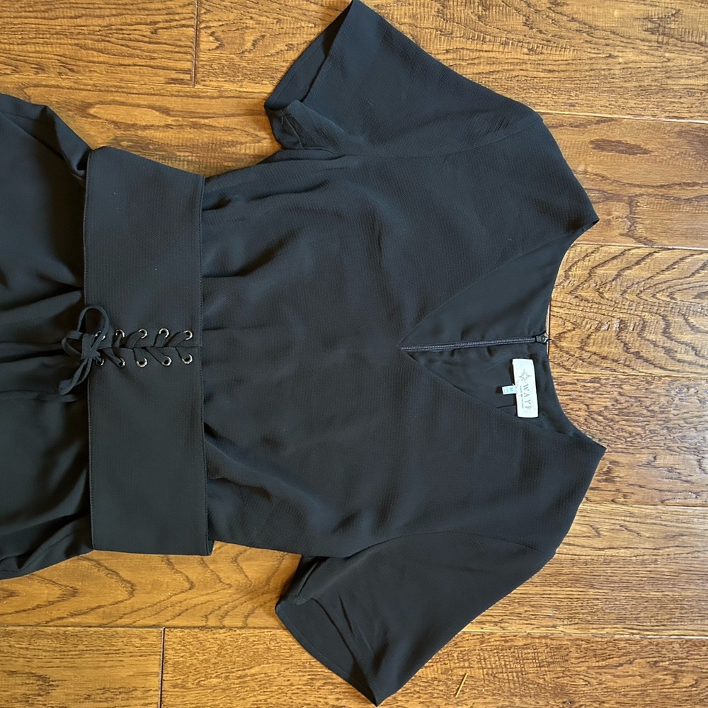 Wayf Black V-Neck One Piece